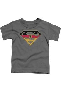 Футболка с коротким рукавом "Супермен" и немецким щитом для детей Gildan, Charcoal