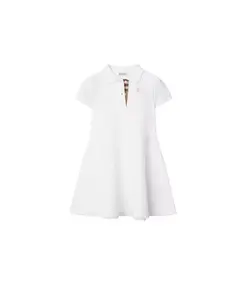 Хлопковое платье-поло для девочек - для малышек и для детей постарше Burberry, белый