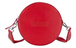 MSGM Кожаная сумка через плечо унисекс красная