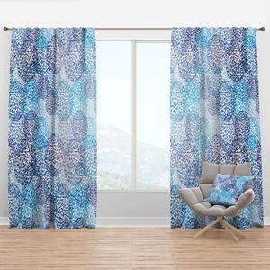 Шторы Designart Blue Sea Motif Pattern, синий