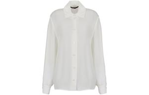 Полупрозрачная креповая рубашка ARMANI EXCHANGE, белая