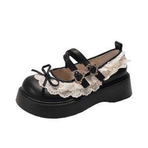 Туфли Мэри Джейн на платформе женские Luji, Black (Shoe Box+Socks)