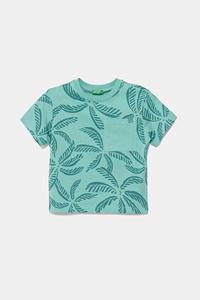 Детская хлопковая футболка United Colors Of Benetton, бирюзовый
