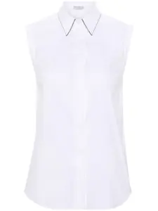 Рубашка без рукавов Brunello Cucinelli, белый