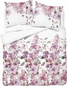 Постельное белье, хлопок-сатин, высшего качества 200x220 5478b Фиолетовые цветы Detexpol