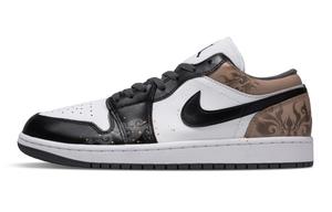 Jordan Баскетбольные кроссовки Air 1 с низким верхом, устойчивые к истиранию, винтажные, унисекс, черные, белые, коричневые
