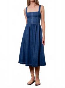 Платье миди Nicole Hook Front синего цвета Mint, синий