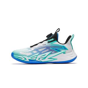 Цемент hi 1.0 нескользящие противоударные износостойкие дышащие низкие детские баскетбольные кроссовки Antakids, белый/синий