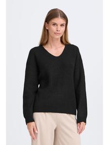Oxmo Свитер OXCallie с V-образным вырезом, черный