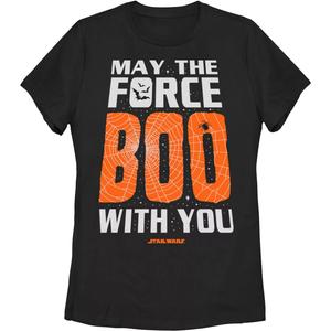 Футболка с рисунком «Звёздные войны» для юниоров «May The Force Boo With You» на Хэллоуин Star Wars