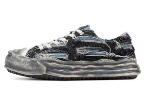 Пыльные туфли нескользящие низкие кеды из денима унисекс черный HART DAVIS