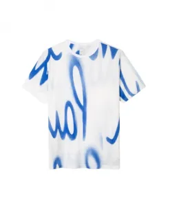 Белая хлопковая футболка с принтом в виде брызг краски. Paul Smith, белый