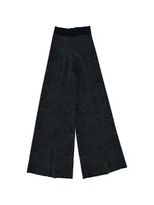 Широкие брюки с цветочным принтом Circus Hotel, черный