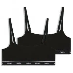 HUGO Twin Stripe 10272521 01 Бюстгальтер-бралетт, черный