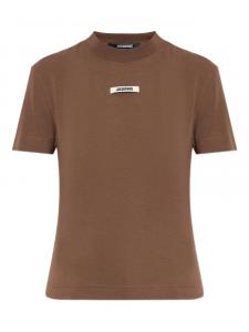 Футболка с нашивкой-логотипом Jacquemus, коричневый