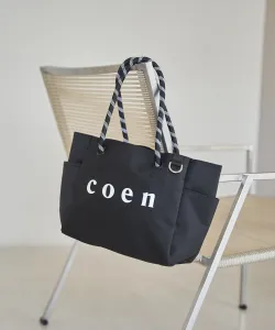 Сумка-шоппер из полиэстеровой ткани с логотипом Coen (размер M), цвет Black