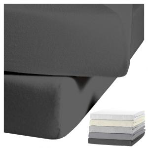 Простыня JACK Biber Spannbettlaken, антрацит