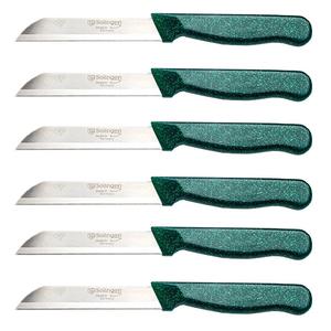 Нож SOLINGEN универсальный нож зеленый мишура нож для фруктов очень острый нож для очистки овощей, количество: 6 шт