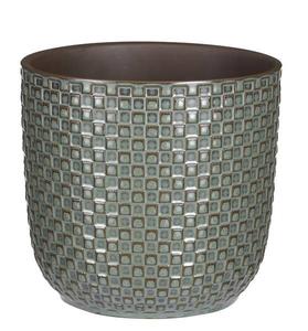 Цветочный горшок Mica Decorations Daan, 19x19x19 см, зеленый