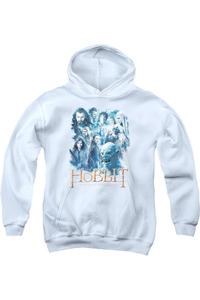 Толстовка с капюшоном "Главные герои Хоббита" для молодежи Gildan, белый
