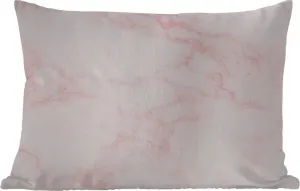 Подушка для улицы - мрамор - текстура - розовый - шикарный - 50 x 30 см - водонепроницаемая - подушка для отдыха - подушка для дивана - украшение для гостиной MuchoWow