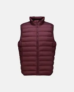 Мужской легкий жилет из переработанного полиэстера с натуральным пухом Emidio Tucci, бордовый