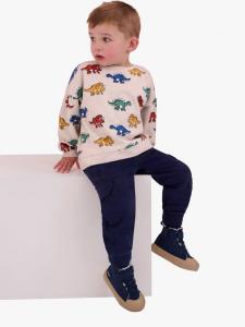 Детские высокие кеды на шнурках Rip-Tape из хлопка JoJo Maman Bébé, Navy