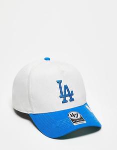 Кепка 47 Brand LA Dodgers с контрастным козырьком кремового цвета