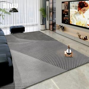 Saipos Ковер 200х360 см для гостиной/спальни, моющийся, водонепроницаемый, в современном стиле Lianjia, темно-серый
