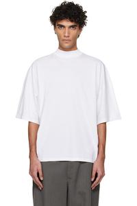 Хлопковая футболка с воротником-стойкой Jil Sander, белый