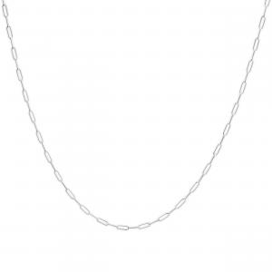 Ожерелье-скрепка из цельного золота 14 карат, унисекс, 2,5 мм Haus Of Brilliance, White | 18