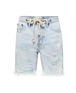 Узкие джинсы-шорты в стиле бойфренд, длинная веревка One Teaspoon, синий