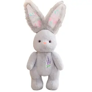 Мягкая и милая плюшевая кукла Annie Rabbit высотой 60 см Fluffy bear, серый