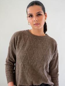 Свитер WEARABLE STORIES Manou, серо-коричневый