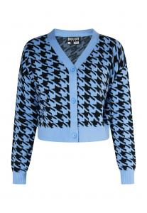 Вязаный кардиган ROCKEASY, лазурный