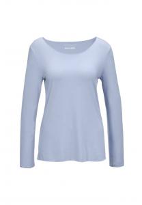 Короткий размер: универсальная рубашка с длинными рукавами и тональным декоративным краем. Goldner, голубой