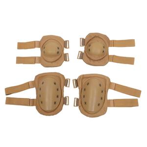 Комплект защитной экипировки для велоспорта: наколенники и налокотники, регулируемые, легкие, водостойкие, для занятий спортом на открытом воздухе и езды на велосипеде. Цвет выбирается случайным образом HONMEET, Brown