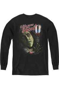 Футболка с длинным рукавом для детей "Волшебник страны Оз" - Мне нравятся твои туфли Gildan, черный