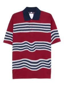 Полосатое поло Napapijri, красный