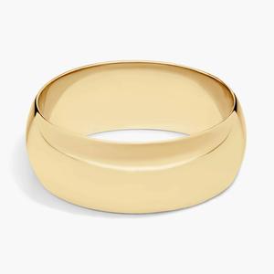 Обручальное кольцо средней толщины Comfort Fit из 14-каратного желтого золота (8 мм) Blue Nile