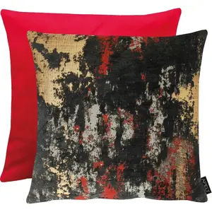 Декоративная наволочка 1316 с двухсторонним дизайном без наполнителя, 1 штука Apelt, Rot/schwarz + gemustert