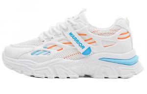 Кроссовки женские толстые низкие белые/синие Warrior