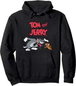 Толстовка с капюшоном «Том и Джерри кричат» Tom & Jerry, черный