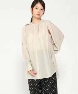 Туника с многослойными рукавами и сборками Interplanet, цвет Beige