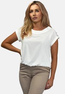 Базовая футболка BOAT NECKLINE PLAIN REGINA FASHION, белый деним