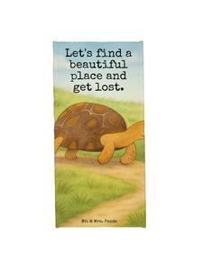 Mr. & Mrs. Panda Банное полотенце с изображением черепахи, трогательный дизайн    белого цвета