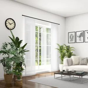 Новинка для вас! Раздвижная штора Allure с липучкой, 1 шт., размеры ВxШ: 245x60 см, в комплекте крепежные элементы Neutex For You!, белый