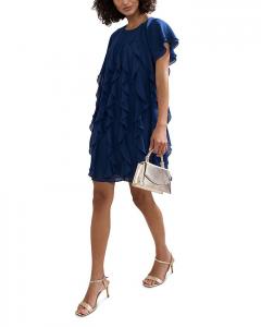 Клатретте мини-платье с рюшами Phase Eight, синий