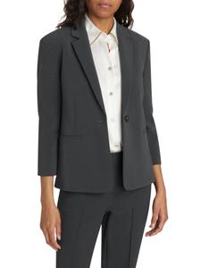 Однобортный блейзер из крепа Vince, цвет Graphite