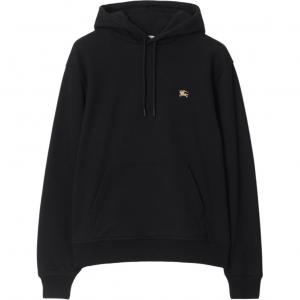 Худи из хлопка с принтом knight Burberry, черный